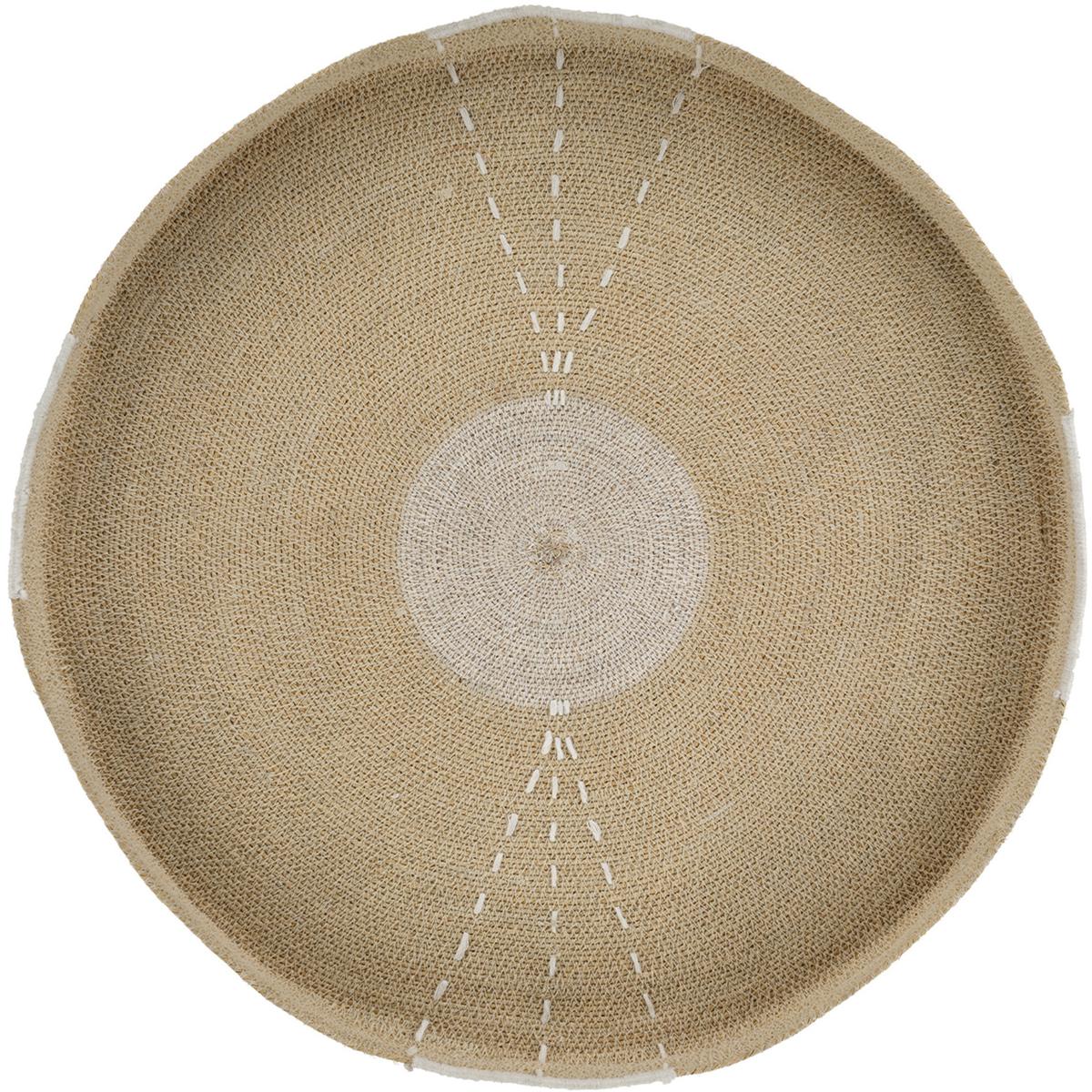 Jamie Young Co 8SUND-WHIT Sundial Natural and White Wall Art, Inline