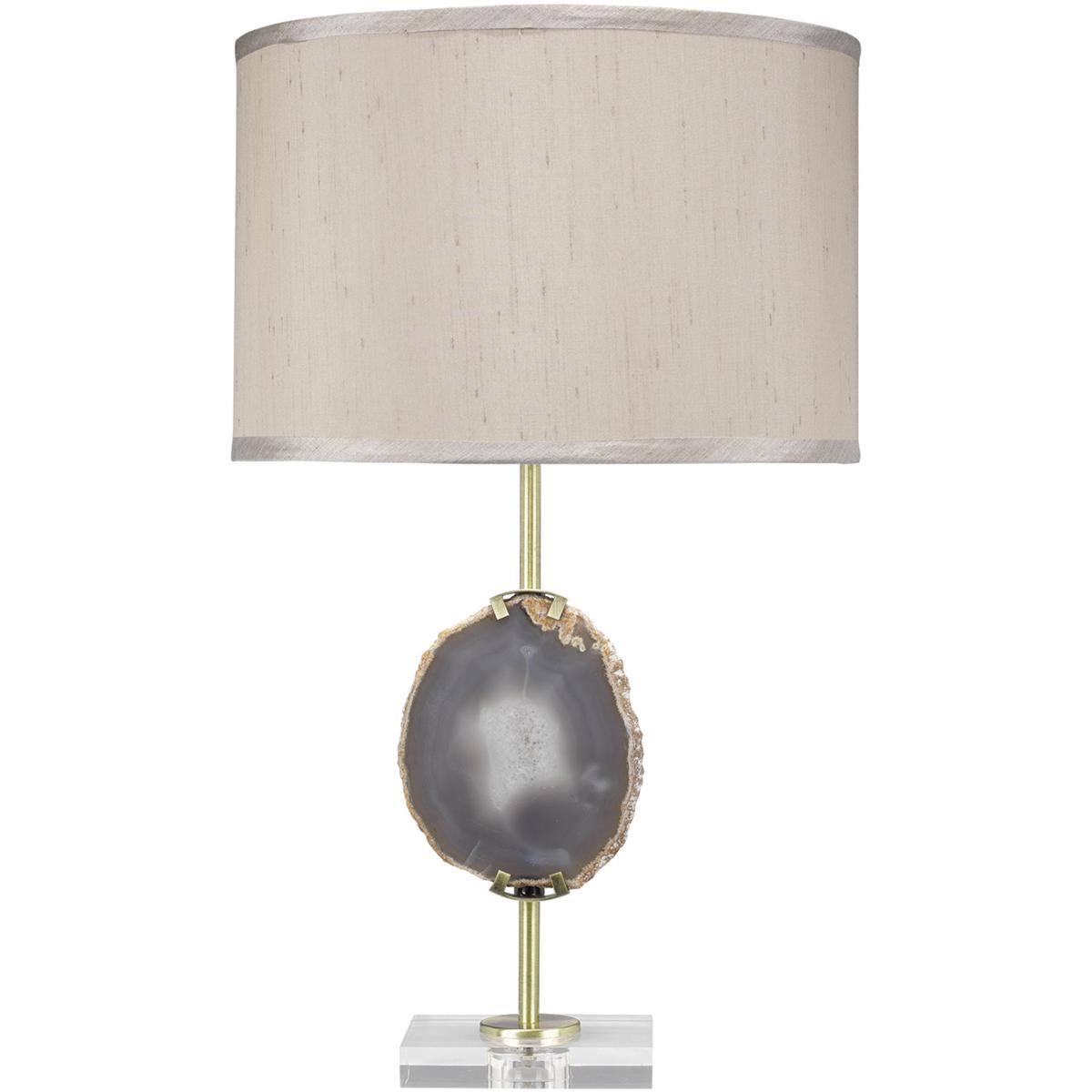 Jamie Young Co 9AGATELVBR Agate 25.5 inch 100 watt Natural Lavendar Agate & Antique Brass Table Lamp Portable Light