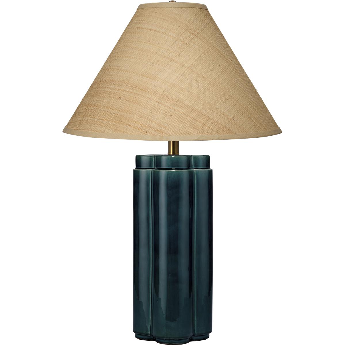 Jamie Young Co 9ALLITLBLRA Allister 30 inch 150 watt Reactive Blue Glaze Table Lamp Portable Light