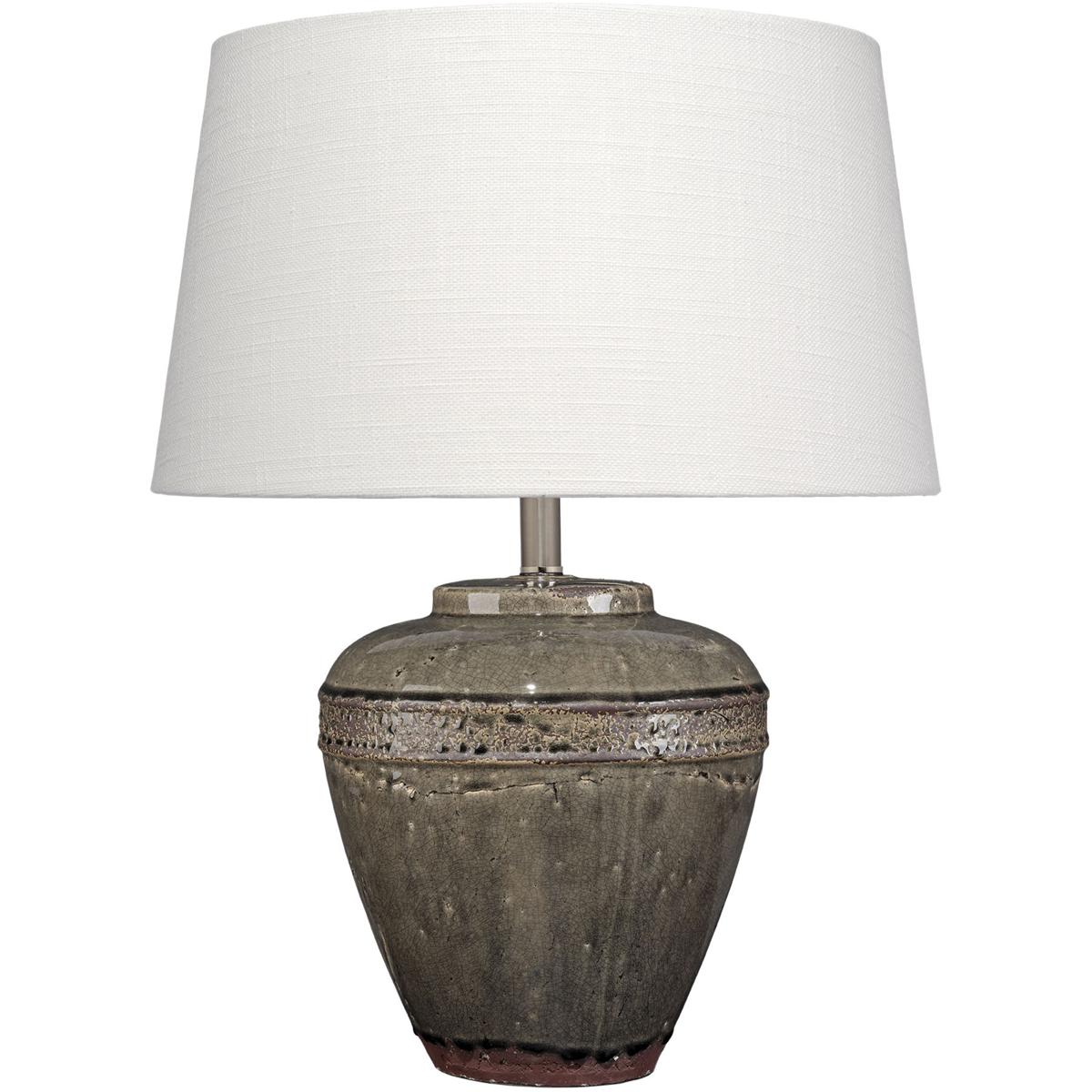 Jamie Young Co 9AVONDALTLGR Avondale 25 inch 150 watt Reactive Grey Glaze Table Lamp Portable Light