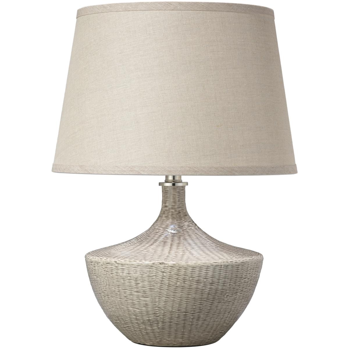 Jamie Young Co 9BASKWHC255M Basketweave 21.5 inch 150 watt Off White Table Lamp Portable Light