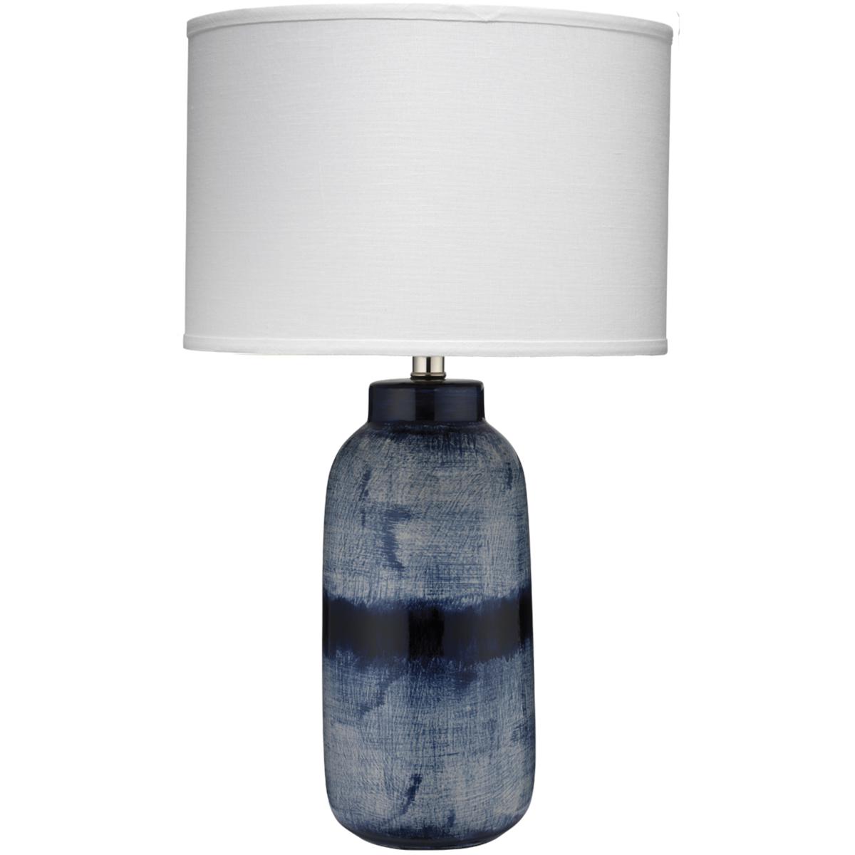 Jamie Young Co 9BATIKLGD131 Batik 25 inch 150 watt Indigo Table Lamp Portable Light in White Linen