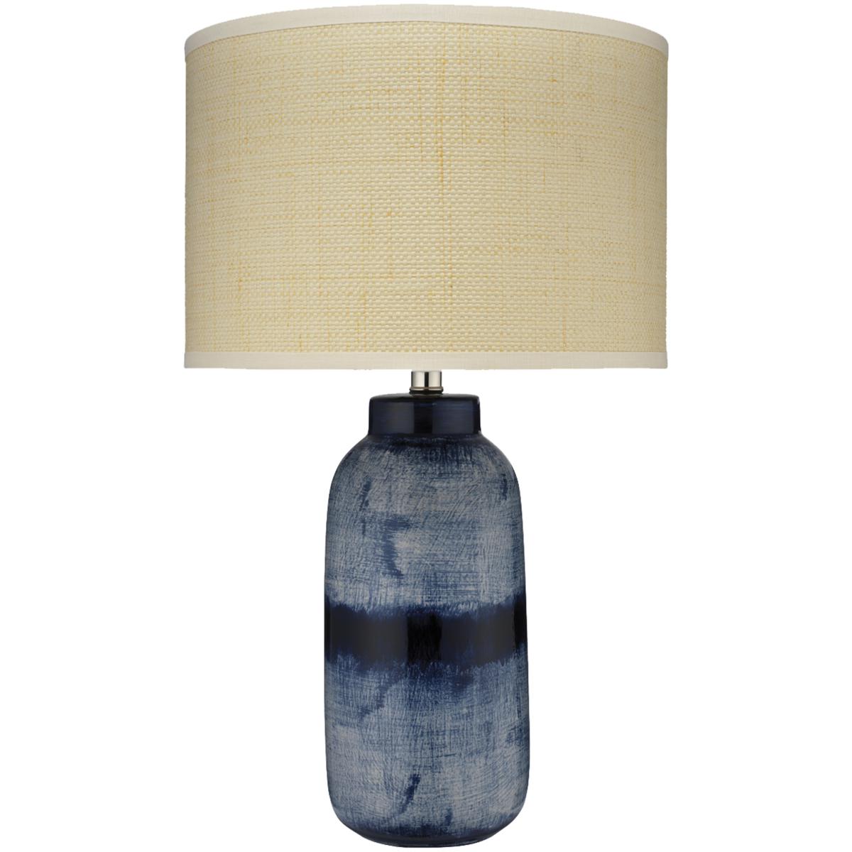 Jamie Young Co 9BATIKLGTLIN Batik 25 inch 150 watt Indigo Table Lamp Portable Light in Raffia
