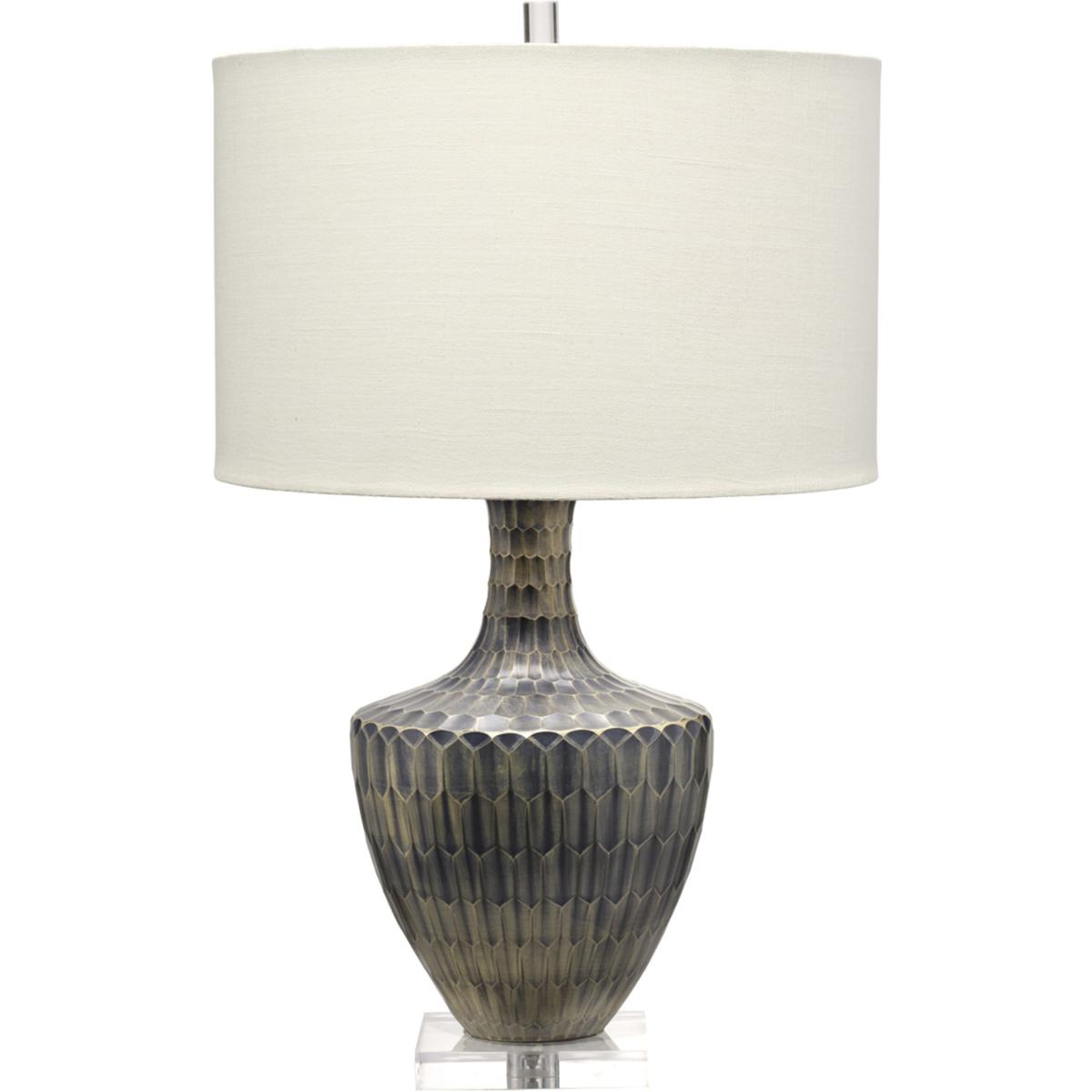 Jamie Young Co 9BOATLINEG Boa 24.5 inch 150 watt Indigo Etched Table Lamp Portable Light, Inline