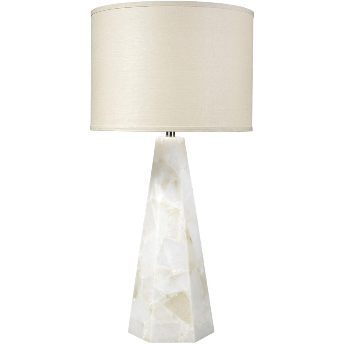 Jamie Young Co 9BOREHEXALAB Borealis 37 inch 150 watt Alabaster Table Lamp Portable Light, Hexagon