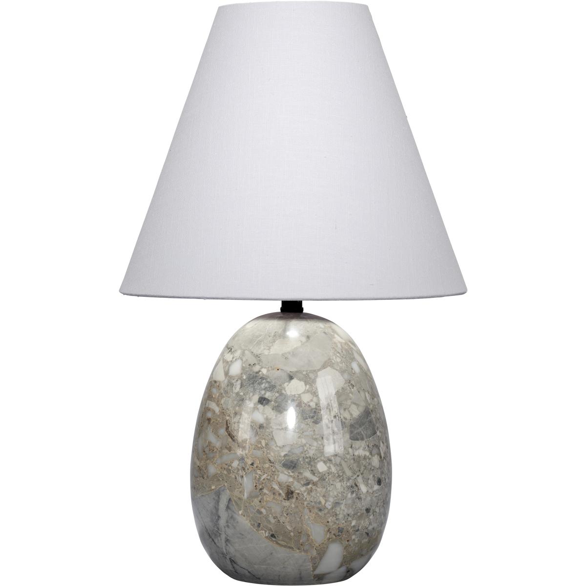 Jamie Young Co 9CAPSTLTRNA Capsule 17 inch 40 watt Grey Travertine Stone Table Lamp Portable Light