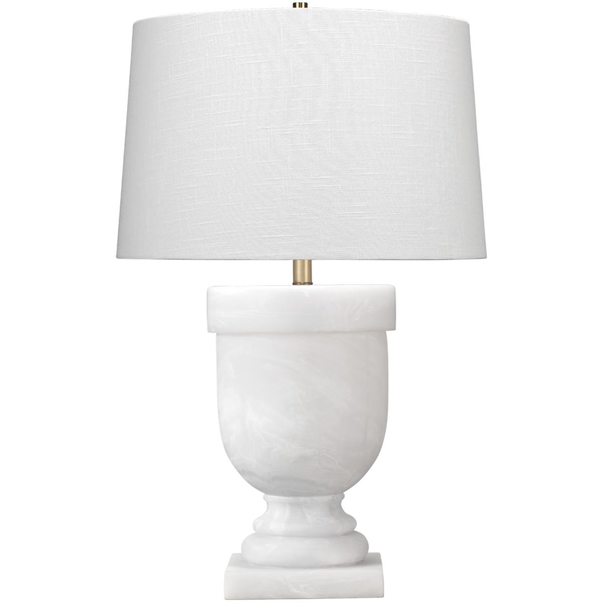 Jamie Young Co 9CARNEGIEWH Carnegie 34.75 inch 60 watt White Faux Alabaster Table Lamp Portable Light