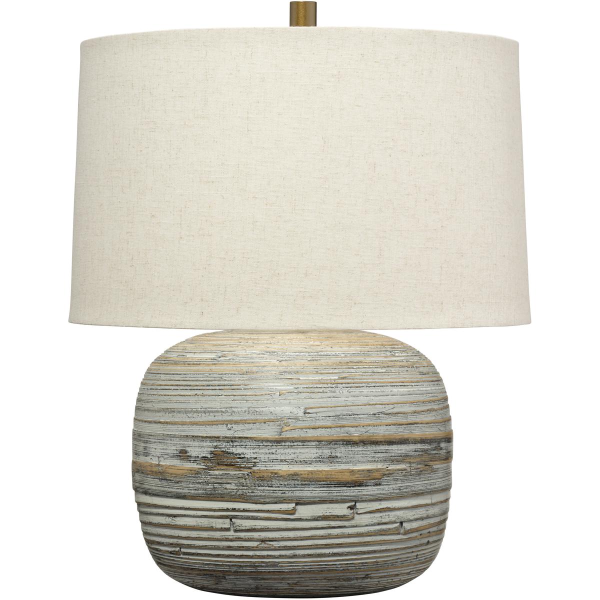 Jamie Young Co 9COCOONTLWH Cocoon 21 inch 100 watt White Washed Table Lamp Portable Light, Inline