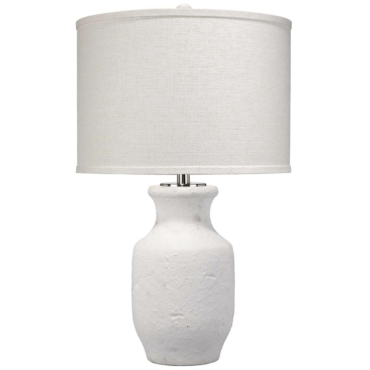 Jamie Young Co 9GILBERTWH Gilbert 27 inch 100 watt Textured Matte White Table Lamp Portable Light