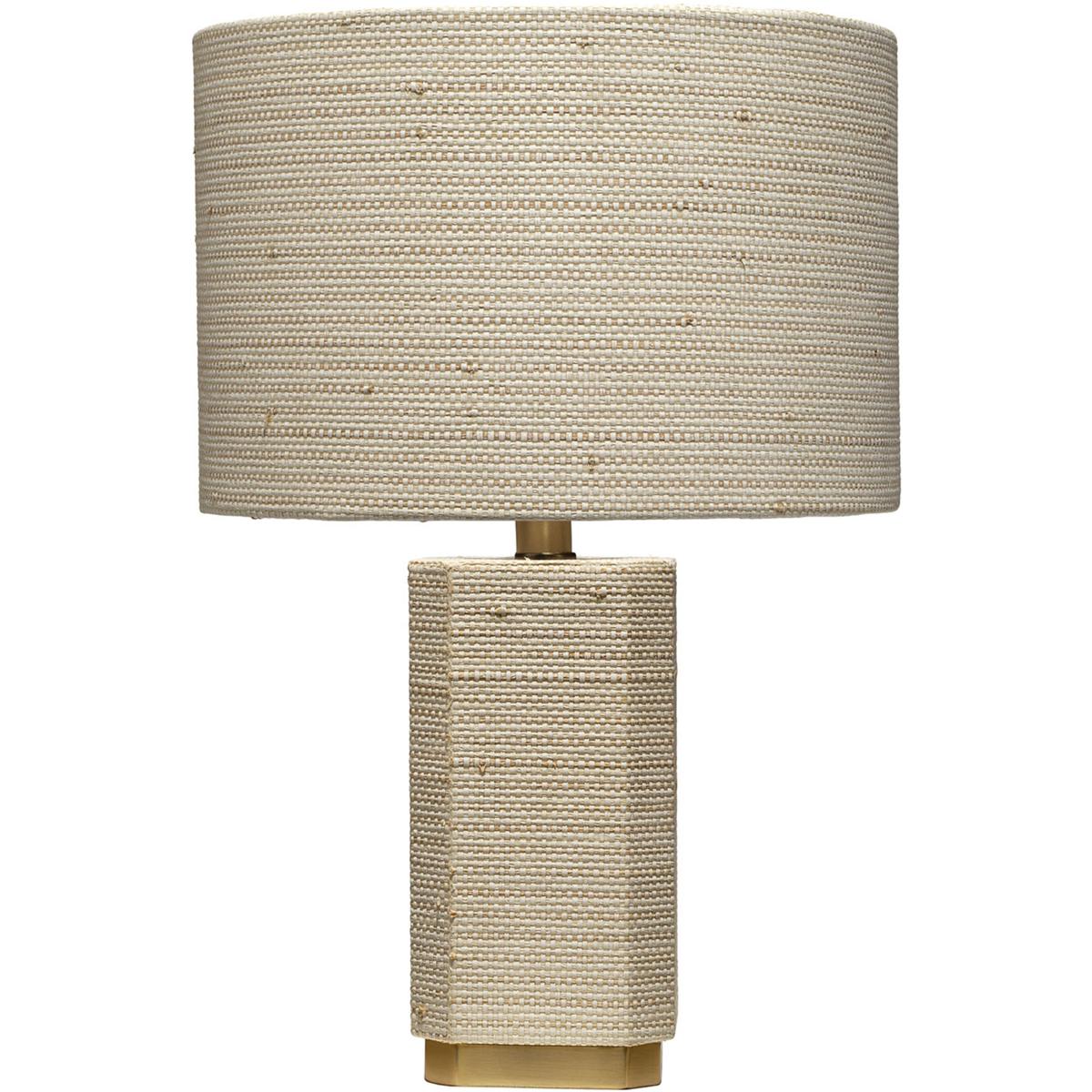 Jamie Young Co 9HAISLEYTLNA Haisley 18 inch 60 watt Bleached Raffia and Antique Brass Table Lamp Portable Light, Inline