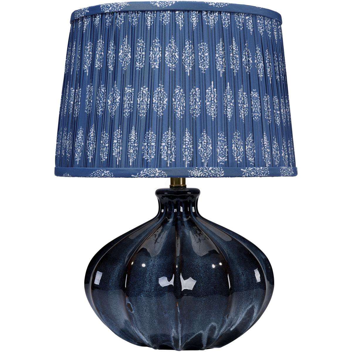 Jamie Young Co 9HERSHEYTLBL Hershey 20 inch 150 watt Reactive Deep Blue Glaze Table Lamp Portable Light