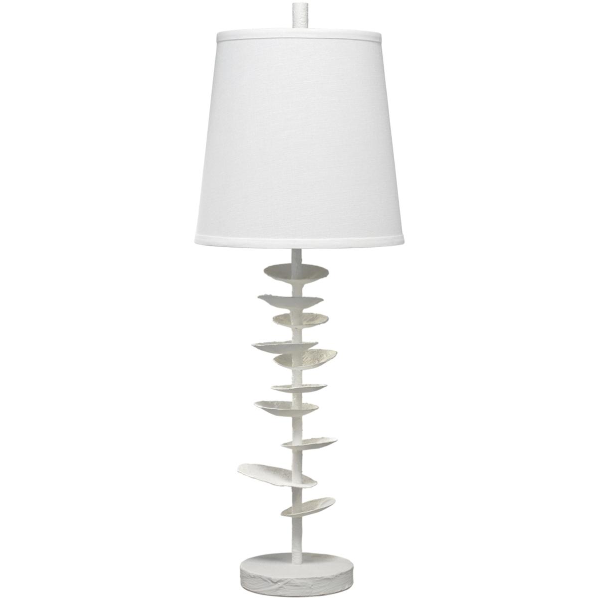 Jamie Young Co 9PETALSTLWH Petals 29.75 inch 100 watt White Plaster Table Lamp Portable Light