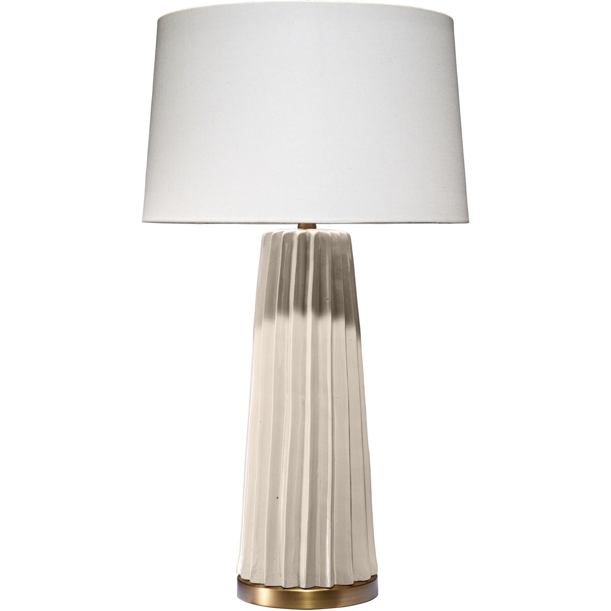Jamie Young Co 9PLEATEDTLCR Pleated 32.25 inch 150 watt Cream Table Lamp Portable Light