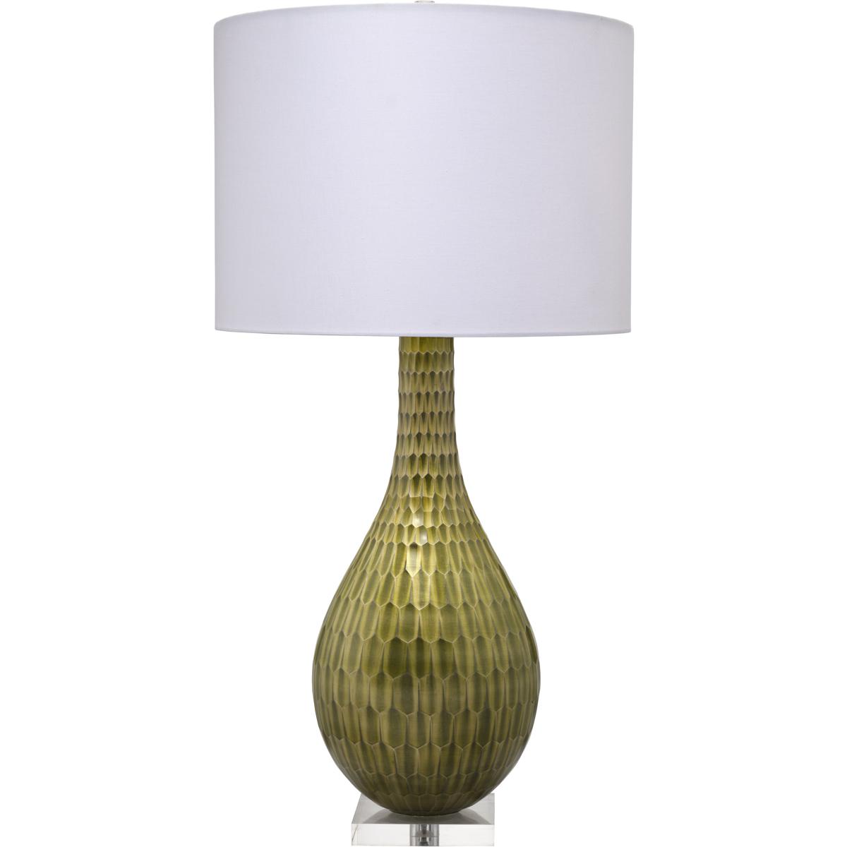 Jamie Young Co 9SEPENTTLCEG Serpentine 30.5 inch 150 watt Chartreuse Etched Table Lamp Portable Light, Inline