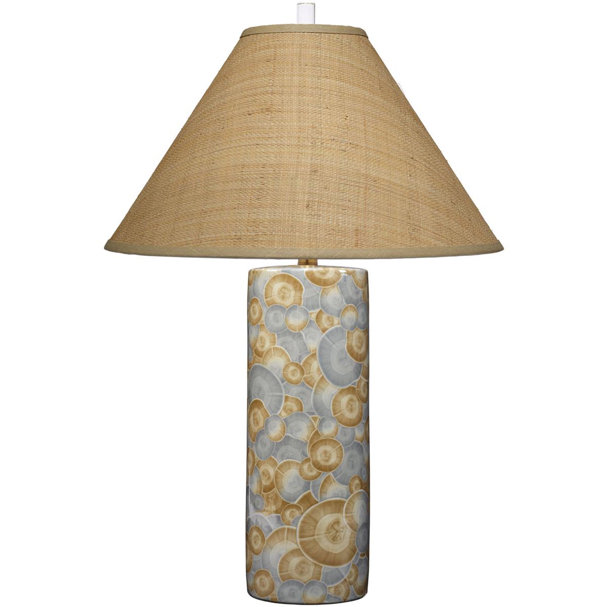 Jamie Young Co 9SERENETLBL Serene 28.5 inch 100 watt Printed Blue and Natural Ceramic glaze Table Lamp Portable Light