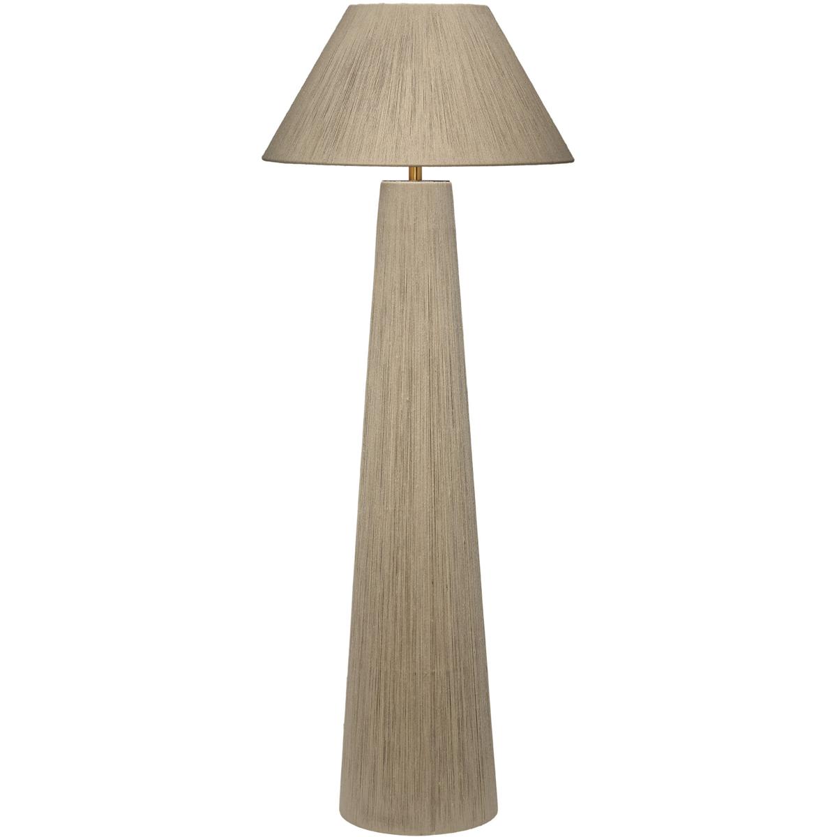 Jamie Young Co 9TENSIONFLWH Tension 61 inch 150 watt Cream Jute Rope and Antique Brass Floor Lamp Portable Light