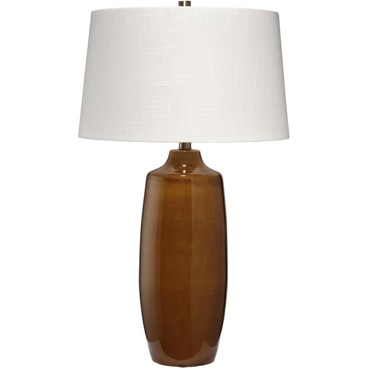 Jamie Young Co 9TOFFEETLBR Toffee 29.5 inch 100 watt Brown Reactive Glaze Table Lamp Portable Light, Inline