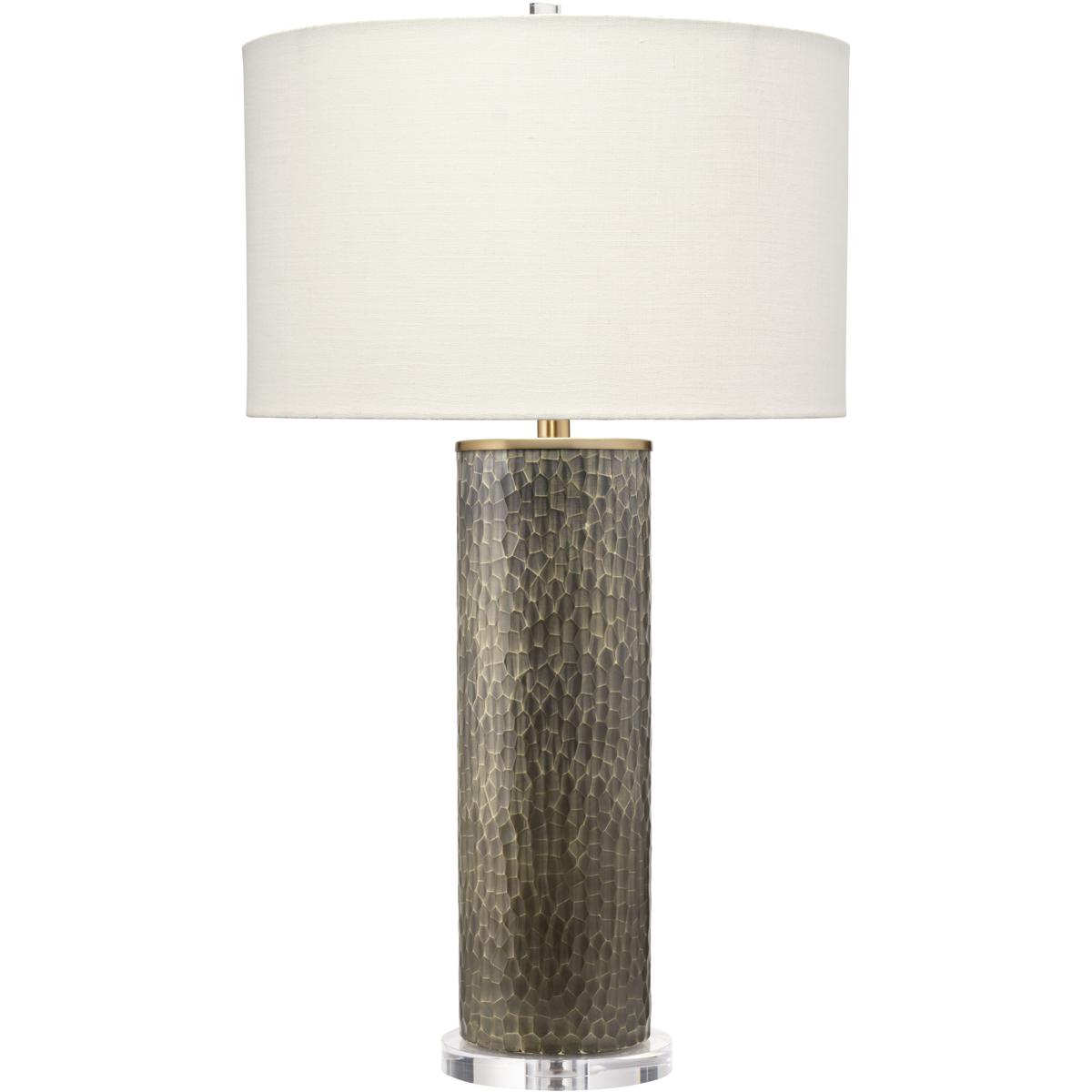 Jamie Young Co 9VIPERTLINEG Viper 30.5 inch 150 watt Truffle Etched Table Lamp Portable Light, Inline