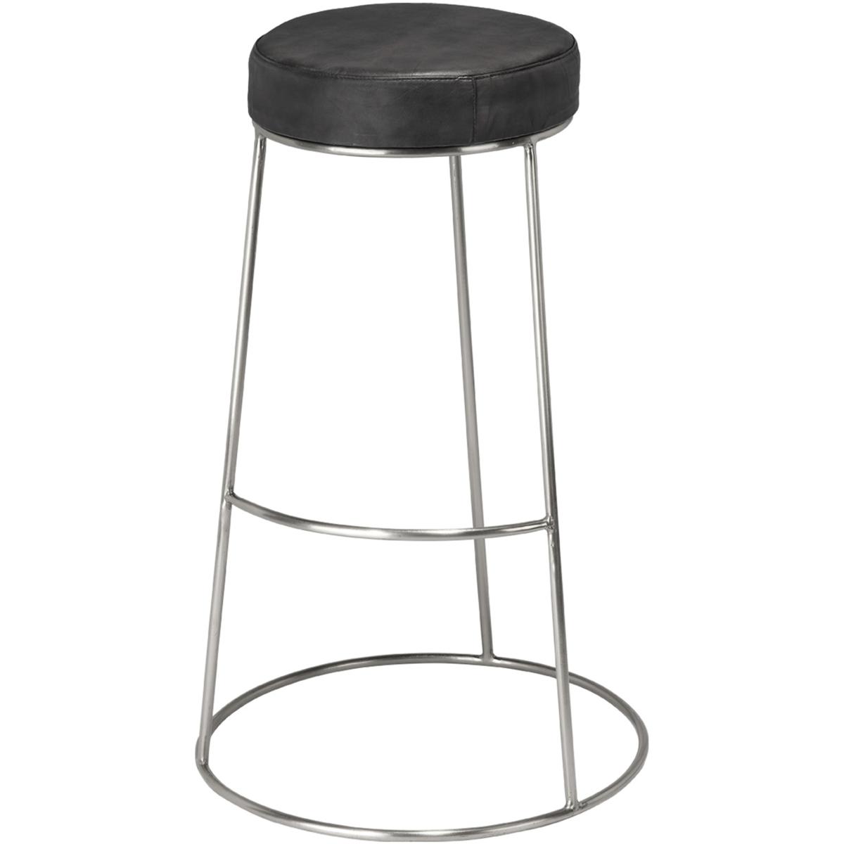 Jamie Young Co LS20HENBSCHA Henry 30 inch Matte Charcoal and Pewter Bar Stool