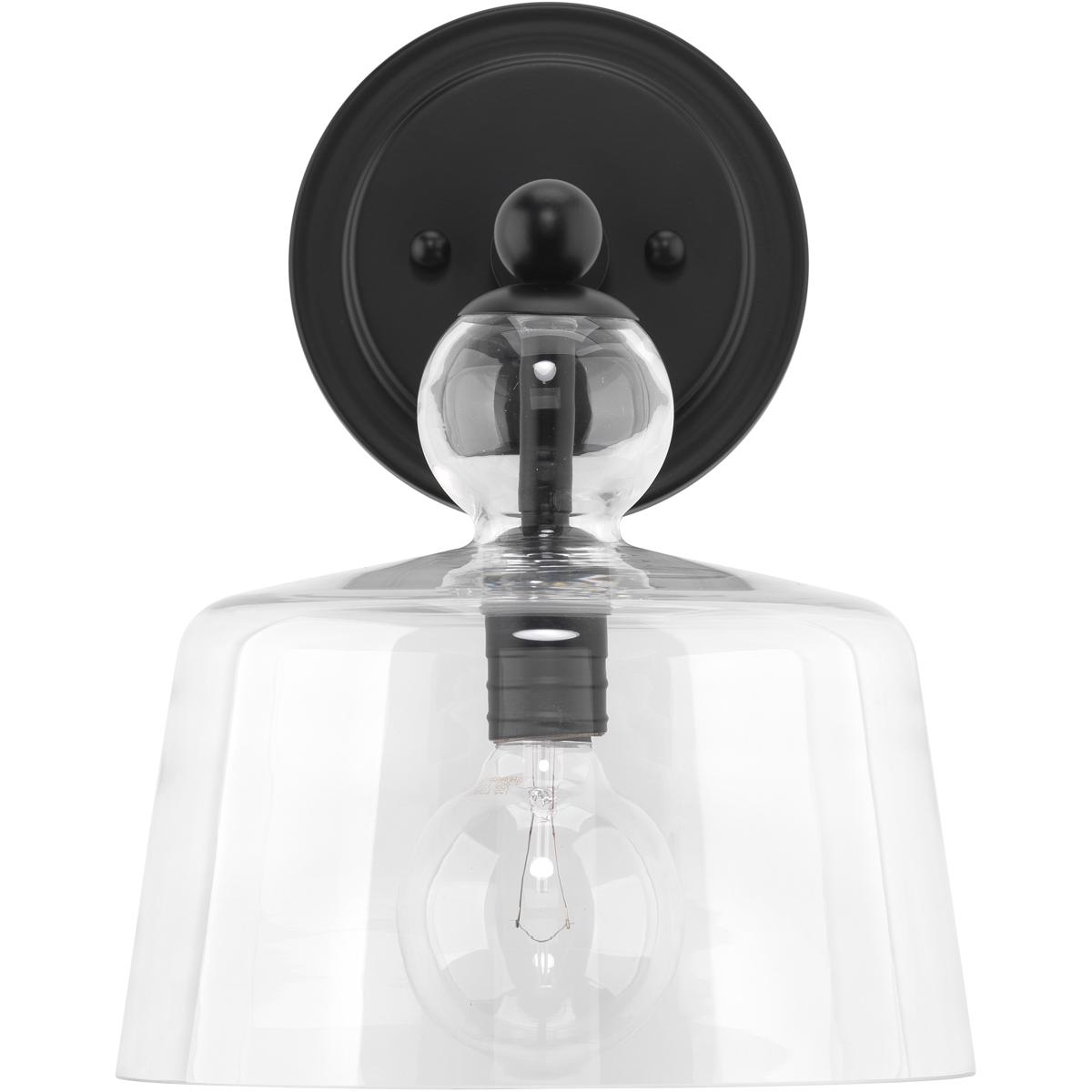 Jamie Young Co LS4HUDSONBK Hudson 1 Light 9.5 inch Black Metal & Clear Glass Wall Sconce Wall Light