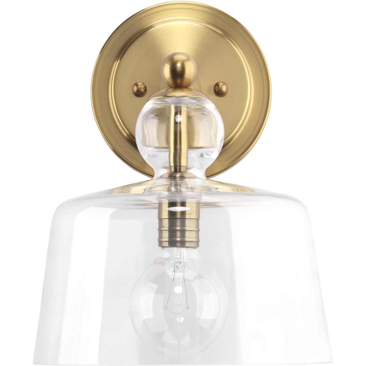 Jamie Young Co LS4HUDSONBR Hudson 1 Light 9.5 inch Brass Metal & Clear Glass Wall Sconce Wall Light