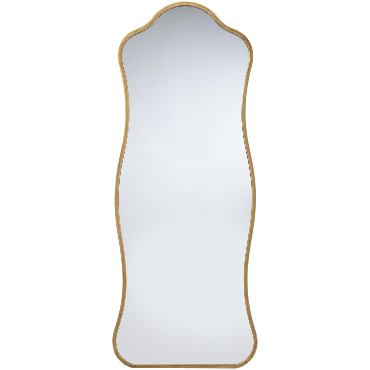 Jamie Young Co LS6AURORFMAB Aurora 58 X 23 inch Antique Brass Metal Floor Mirror