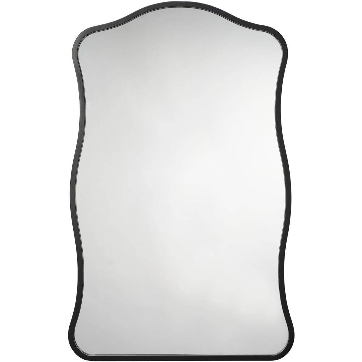 Jamie Young Co LS6AURORMIBK Aurora 38 X 24 inch Satin Black Metal Mirror