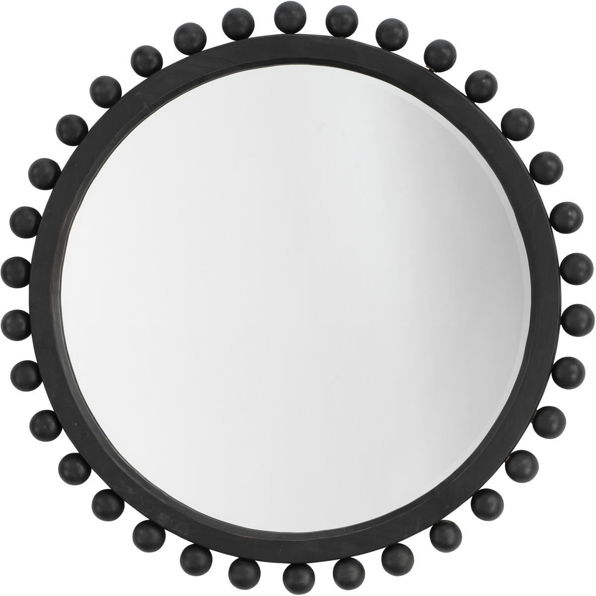 Jamie Young Co LS6BRIGCHAR Brighton 34.75 X 34.75 inch Dark Charcoal Stained Wood Wall Mirror