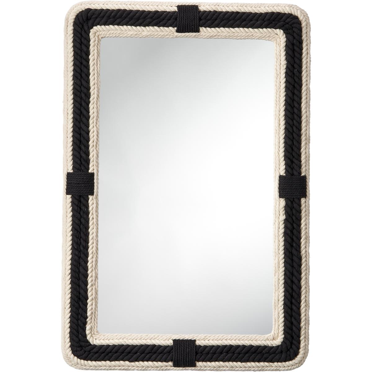 Jamie Young Co LS6CONTRECBW Contrast 36 X 24 inch Black and Off White Mirror