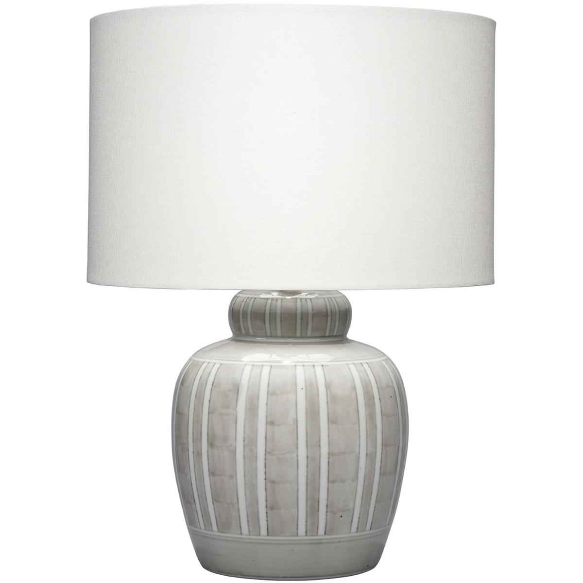 Jamie Young Co LS9ARTHURGR Arthur 20 inch 150 watt Light Grey with White Accent Table Lamp Portable Light