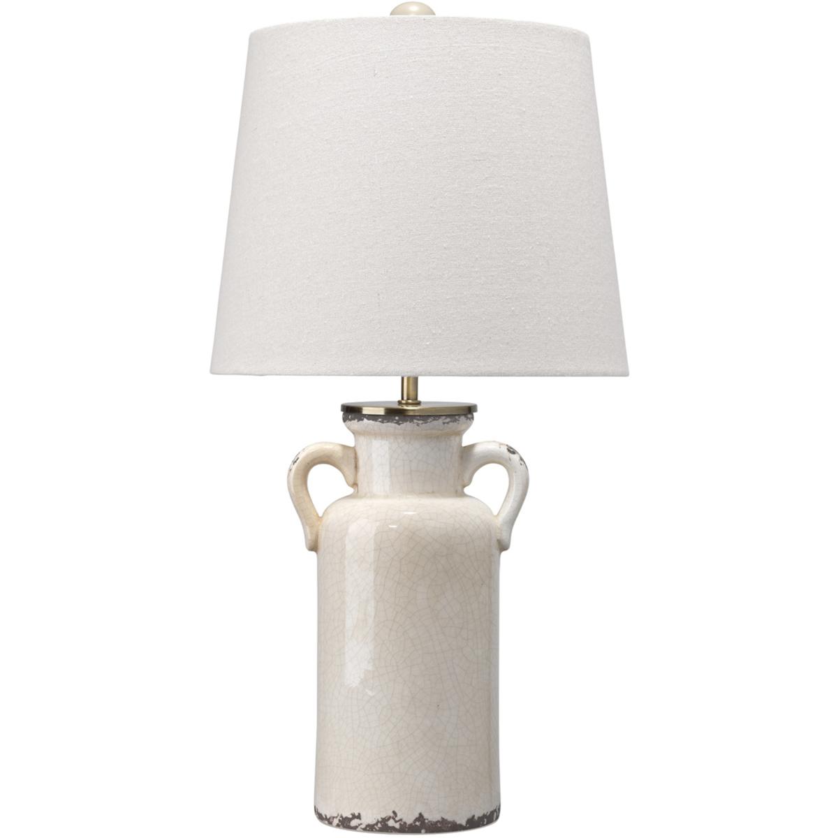 Jamie Young Co LS9PIPERCRM Piper Ceramic 21 inch 60 watt Cream Ceramic Table Lamp Portable Light