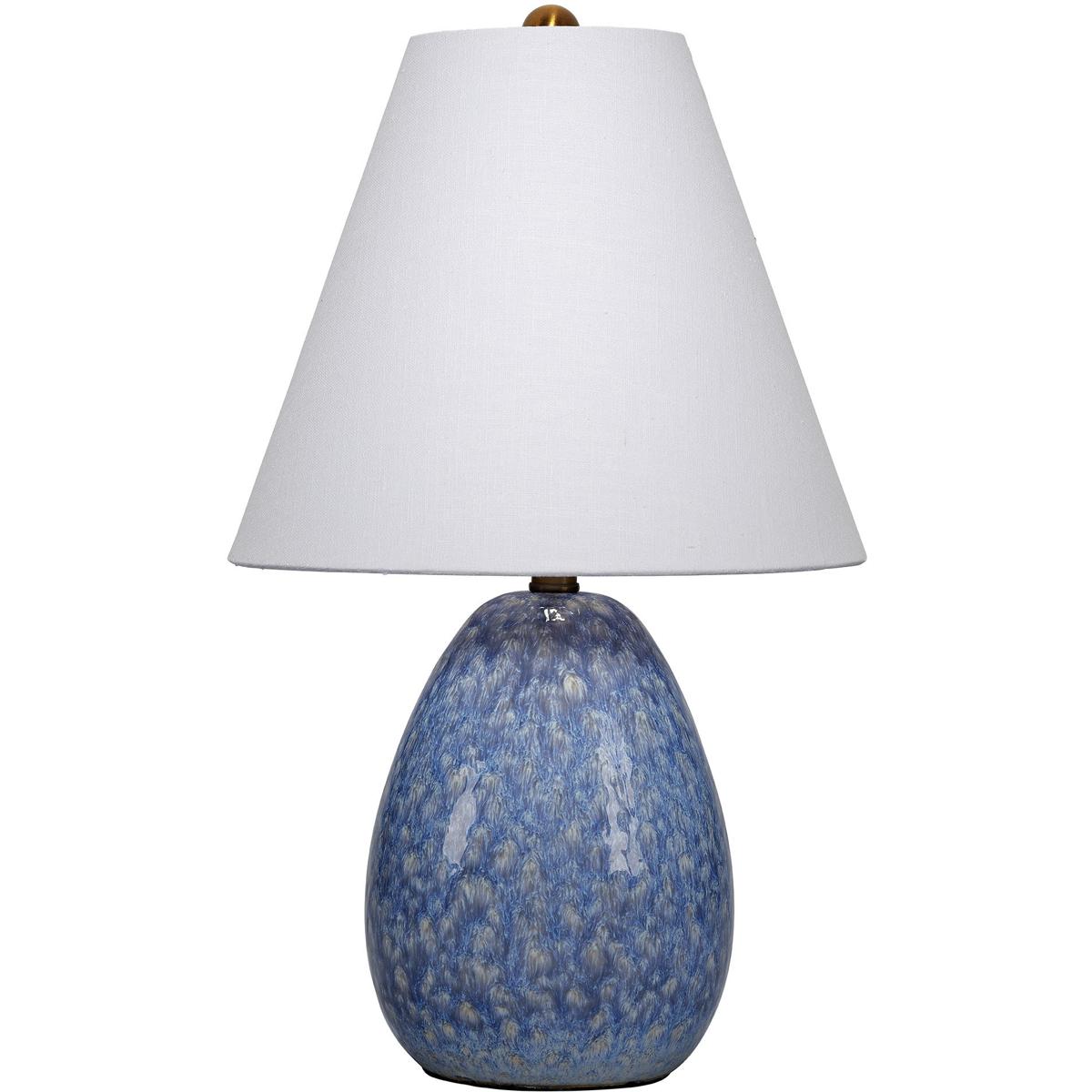 Jamie Young Co LS9RAINDRBL Raindrop 17 inch 40 watt Reactive Blue Glaze Table Lamp Portable Light