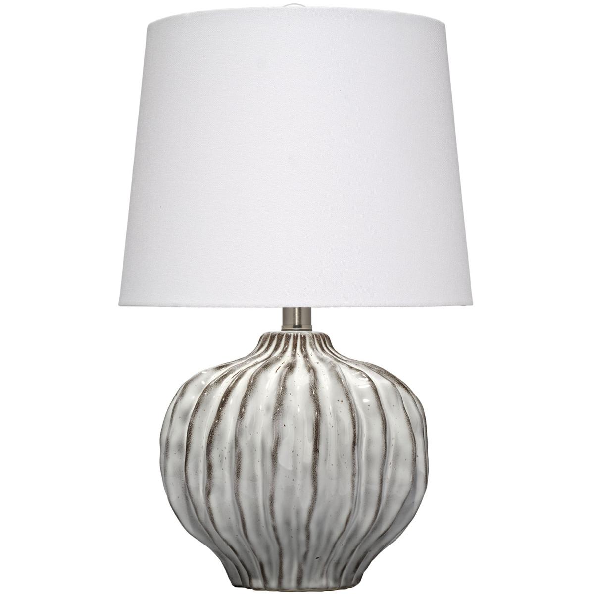 Jamie Young Co LS9REEFTLGR Reef 20 inch 100 watt Reactive Grey Glaze Table Lamp Portable Light