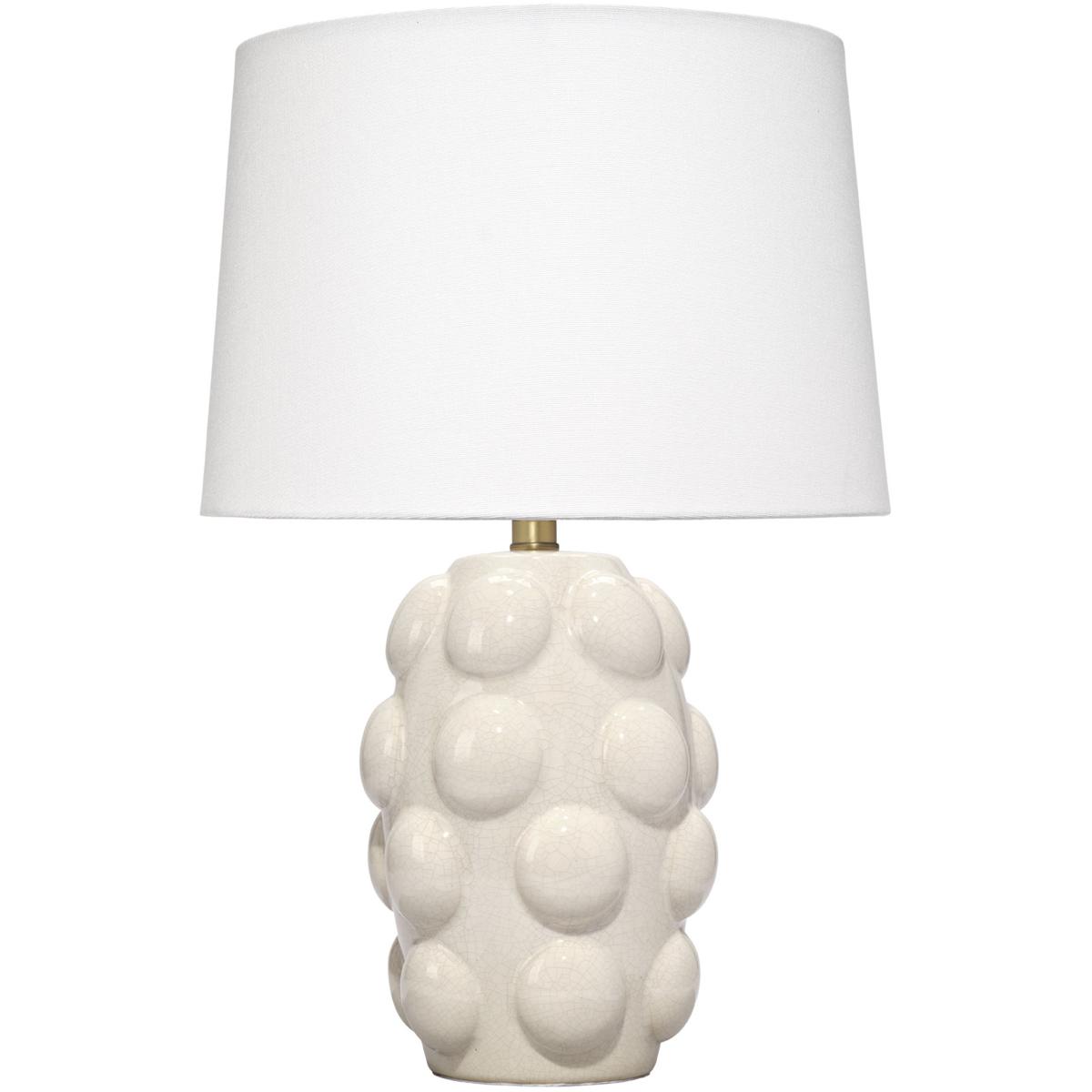 Jamie Young Co LS9SILASTLWH Silas 22.5 inch 150 watt Crackled Cream Glaze Table Lamp Portable Light