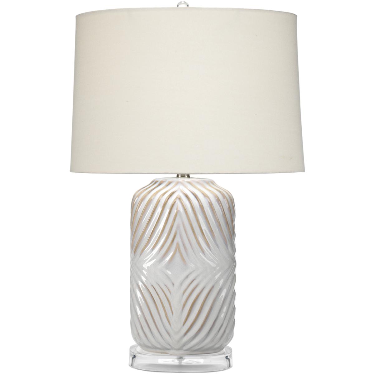 Jamie Young Co LSHARPERWH Harper 27 inch 150 watt White with Natural undertone Table Lamp Portable Light