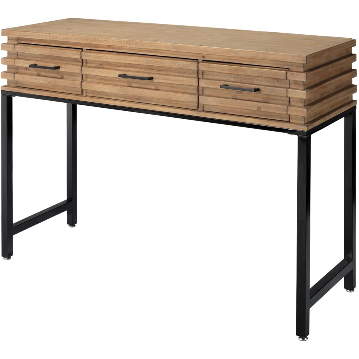 Jamie Young Co LSLOGANCON Logan 46.75 X 15.75 inch Natural Wood and Black Metal Console
