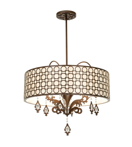 Kalco 2801cn Amesbury 6 Light 31 Inch Sienna Bronze Semi Flush