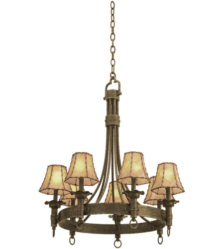 Kalco 4207CI/S256 Americana 7 Light 30 inch Country Iron Chandelier Ceiling Light