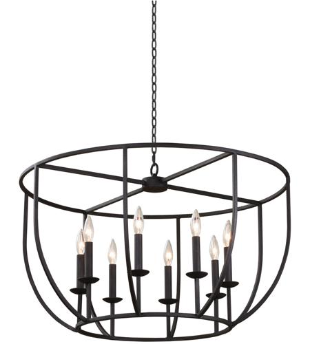 Kalco 508052bi Newhall 8 Light 32 Inch Black Iron Pendant Ceiling