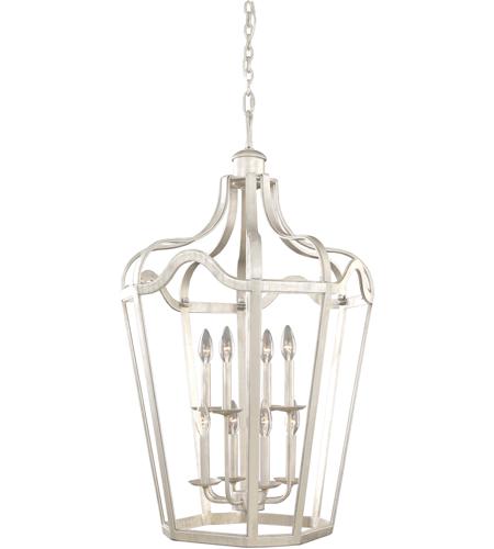 Kalco 7415ps Livingston 6 Light 30 Inch Pearl Silver Hanging