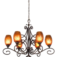 Kalco 5534TO/1355 Amelie 6 Light 33 inch Tawny Port Chandelier Ceiling Light in Petite Victorian (1355), Tortoise Shell FALL CLEARANCE thumb