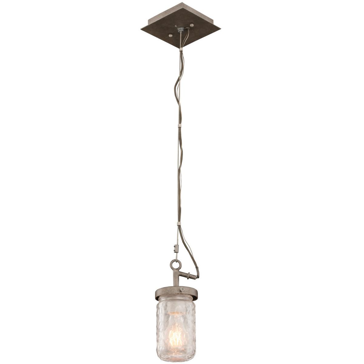 Kalco 500050CI Highland 1 Light 4 inch Country Iron Mini Pendant Ceiling Light