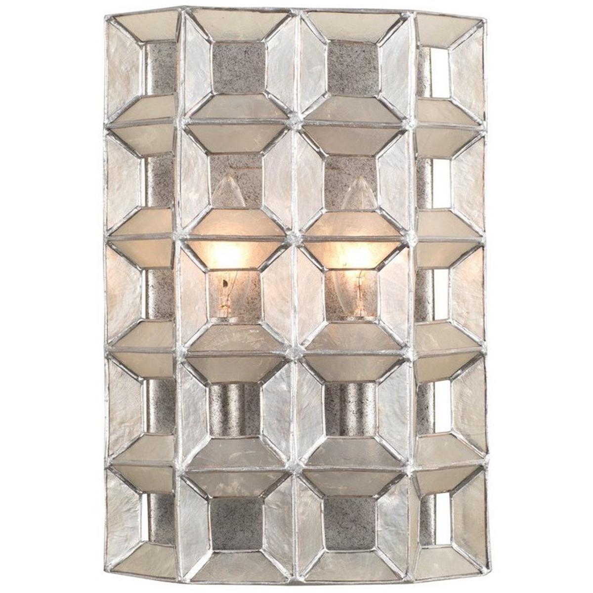 Kalco 509120OSL Prado Wall Sconce Wall Light in Oxidized Silver Leaf