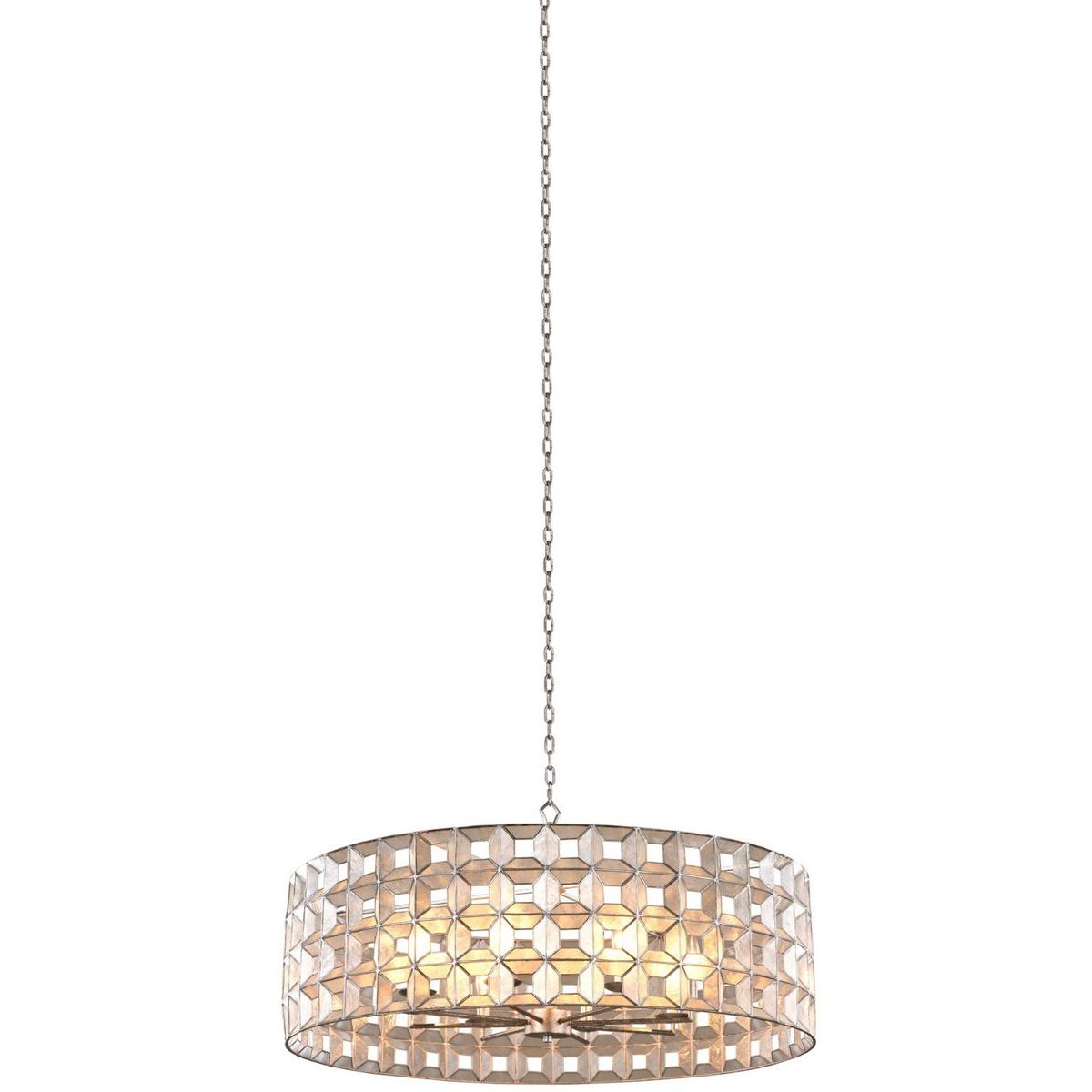 Kalco 509153OSL Prado 8 Light 34 inch Oxidized Silver Leaf Pendant Chandelier Ceiling Light