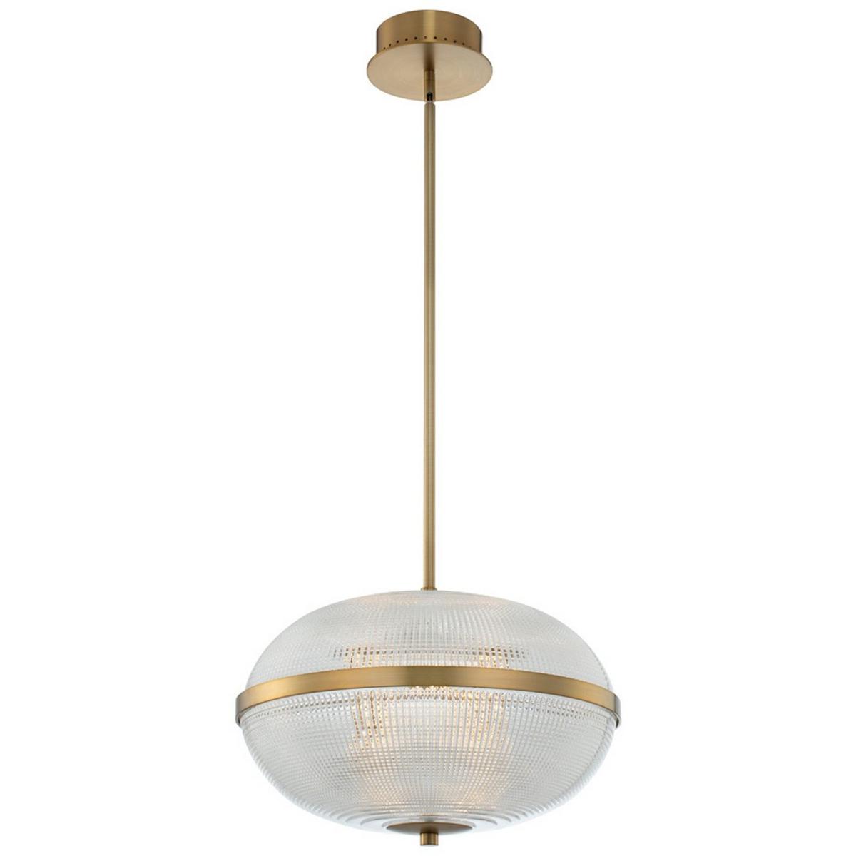 Kalco 512155WB Portland LED 16 inch Winter Brass Pendant Chandelier Ceiling Light