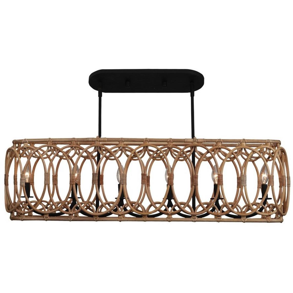 Kalco 515361MB Tablas Island Linear Ceiling Light in Matte Black