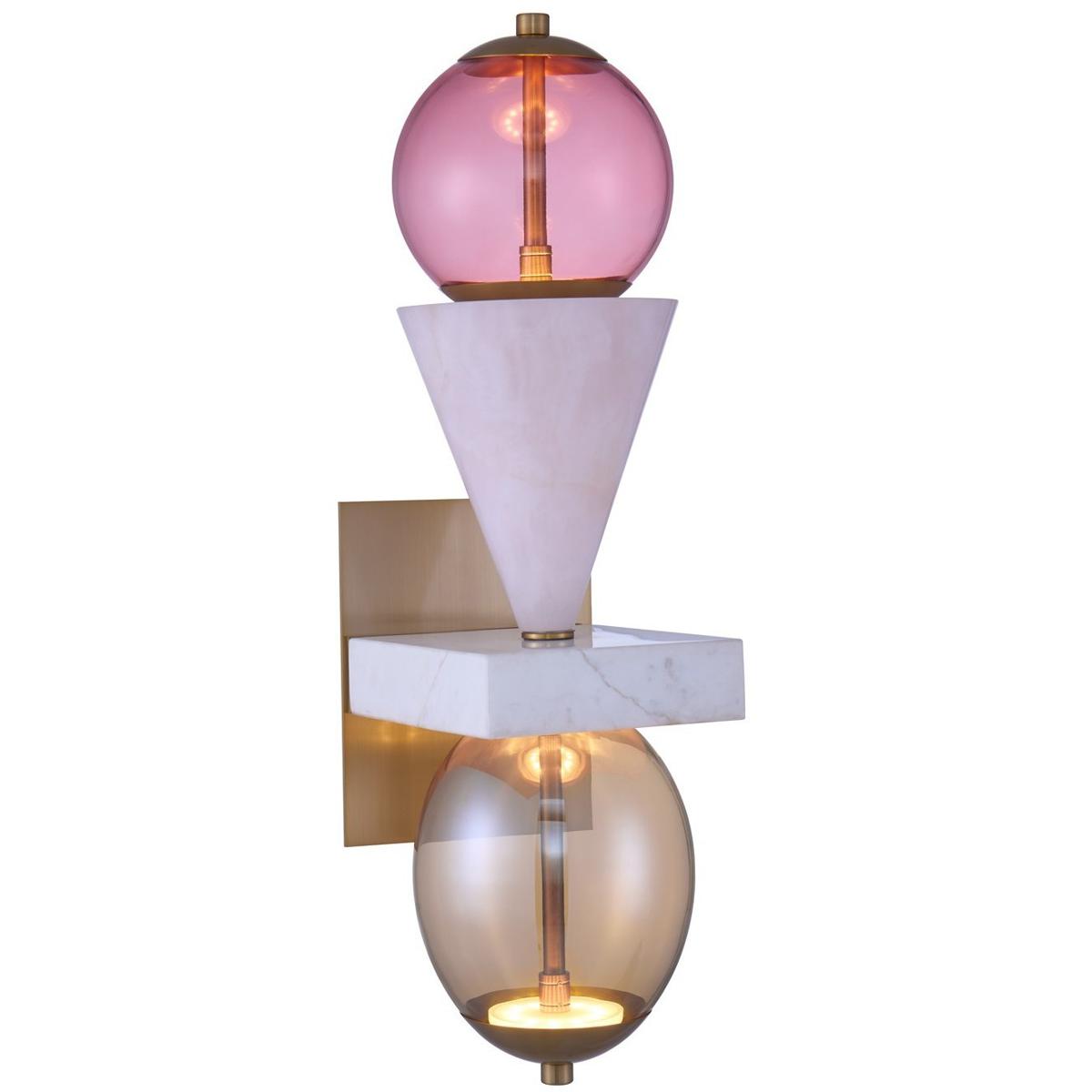 Kalco 518722WB Demi Wall Sconce Wall Light in Winter Brass
