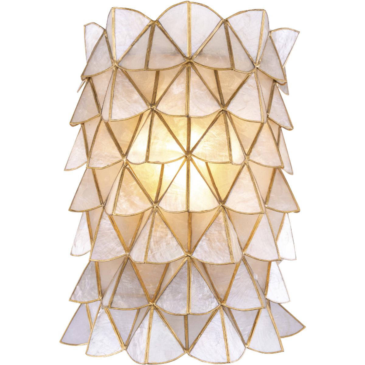 Kalco 520021OL Flair Wall Sconce Wall Light in Oxidized Gold Leaf
