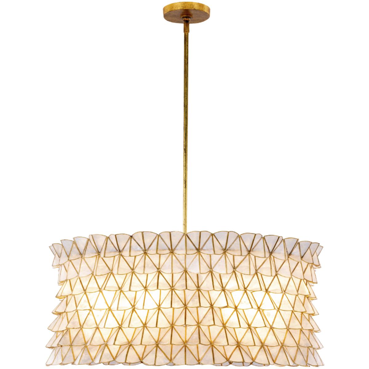 Kalco 520056OL Flair 6 Light 29.5 inch Oxidized Gold Leaf Pendant Ceiling Light