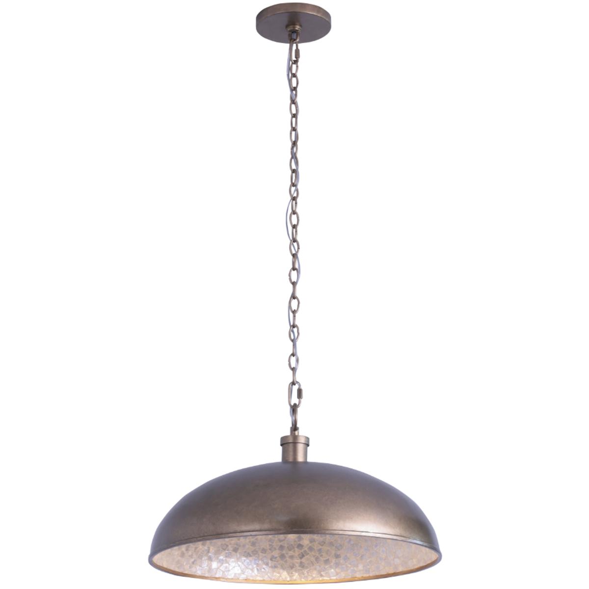 Kalco 520455PAB Emblem 1 Light 20 inch Pearlized Antique Brass Pendant Ceiling Light